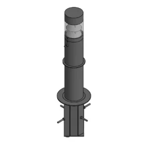 Lighted Bollard: Removable Internal Locking Series