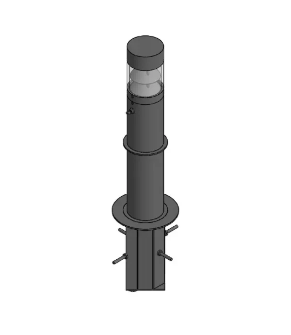 Lighted Bollard: Removable Internal Locking Series