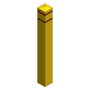 Bollard Cover: Plastic Square Series