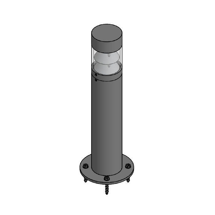 Lighted Bollard Fixed Surface Mounted Flange Series » Blockaides, Inc